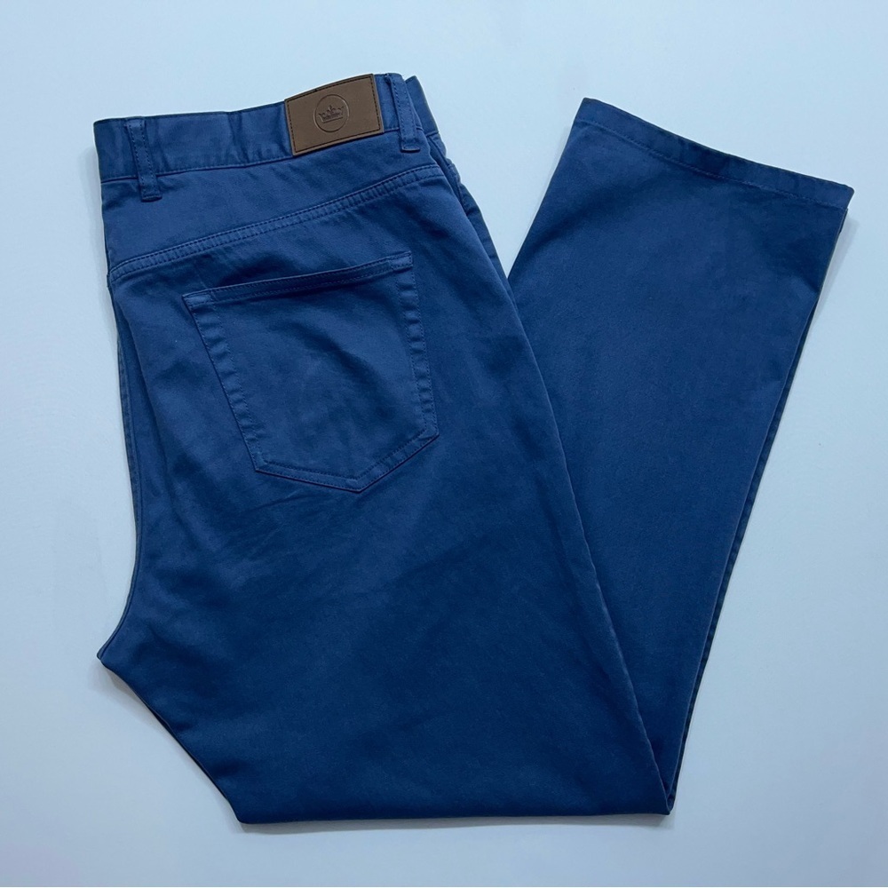 Peter Millar Ultimate Sateen 5 Pocket Pants Mens Size 36x28 Blue ME0B39 Golf